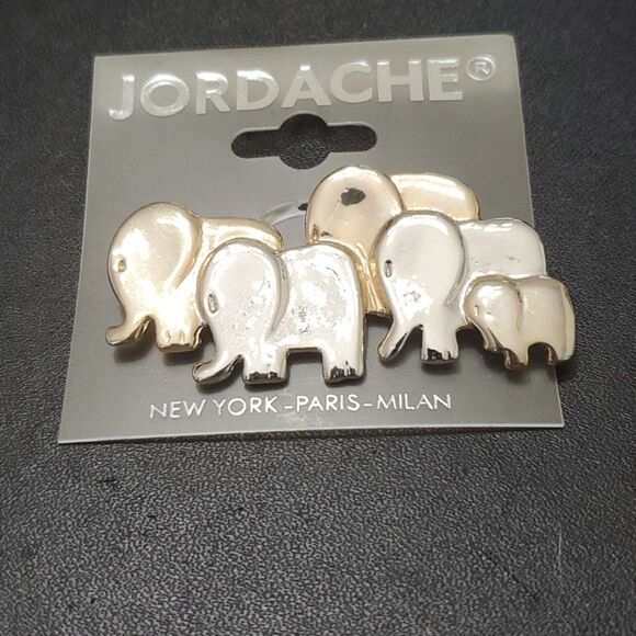 Jordache herd of elephants brooch - Picture 1 of 8